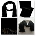 Lace Cotton Diamond Stole- Coal Black